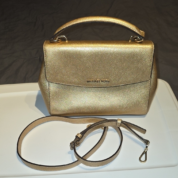 Michael Kors Gold Satchel Bag - Picture 16 of 16